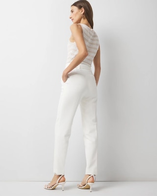 High-Rise Belted Tapered Ankle Pant | White House Black Market
